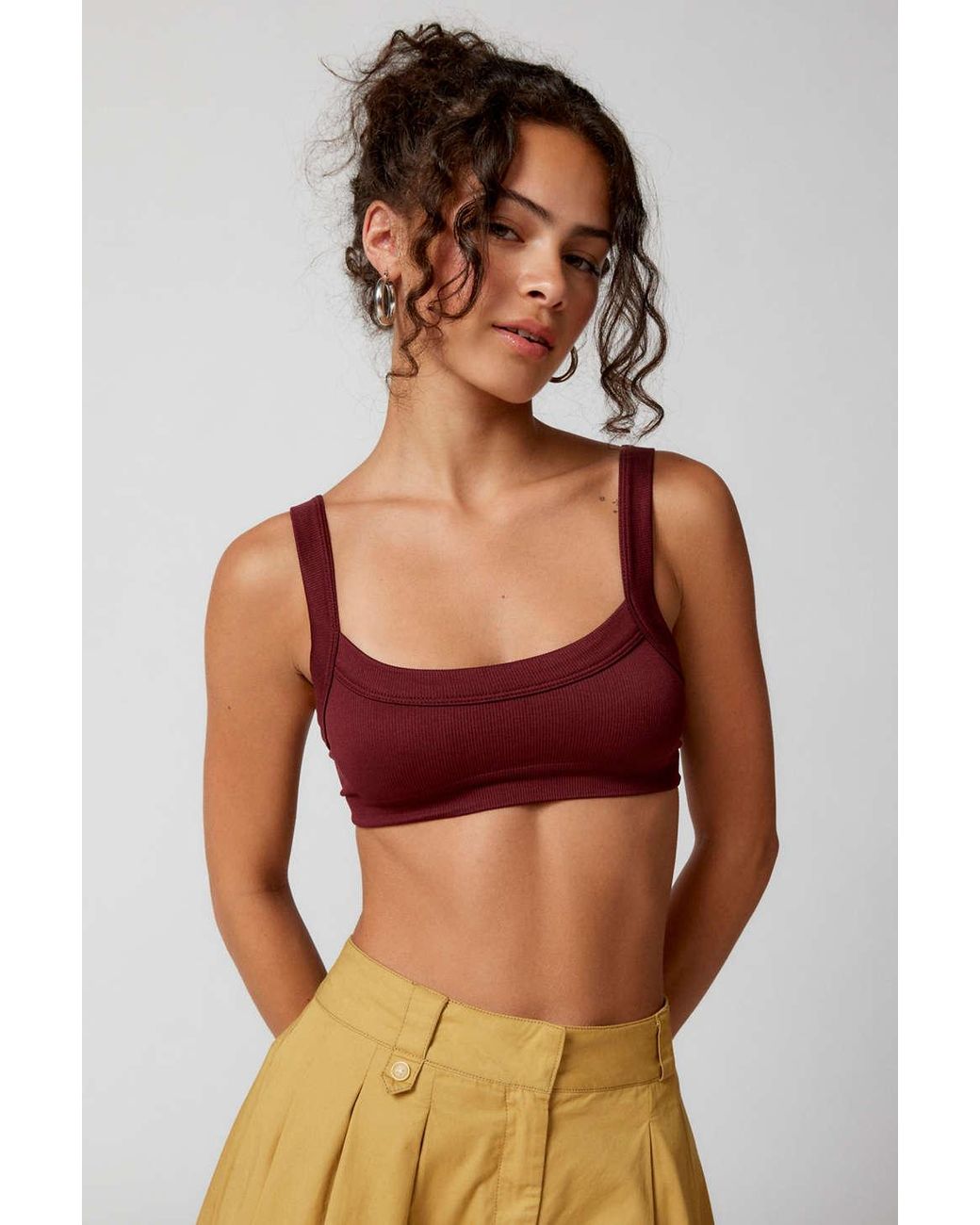 Out From Under Riptide Seamless Bralette In Burgundy,at Urban Outfitters in  Red