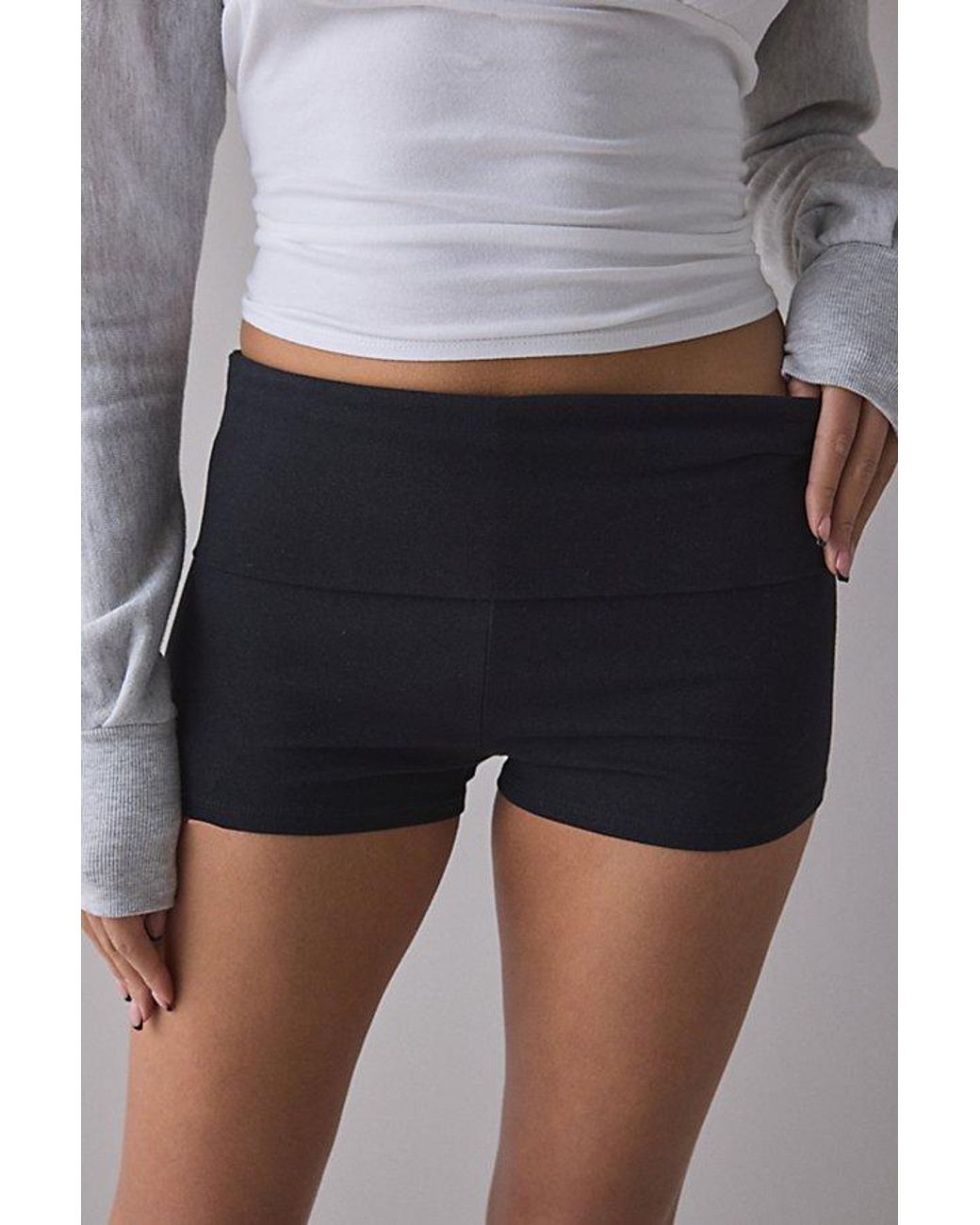 Out From Under Black Bec Foldover Shorts