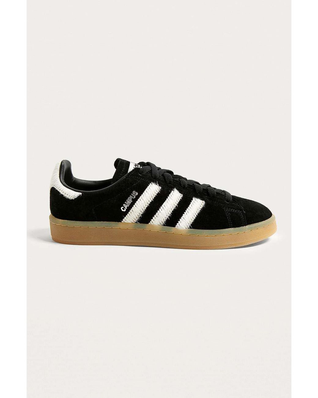 adidas Originals Campus Black Suede Gum Sole Trainers for Men Lyst UK