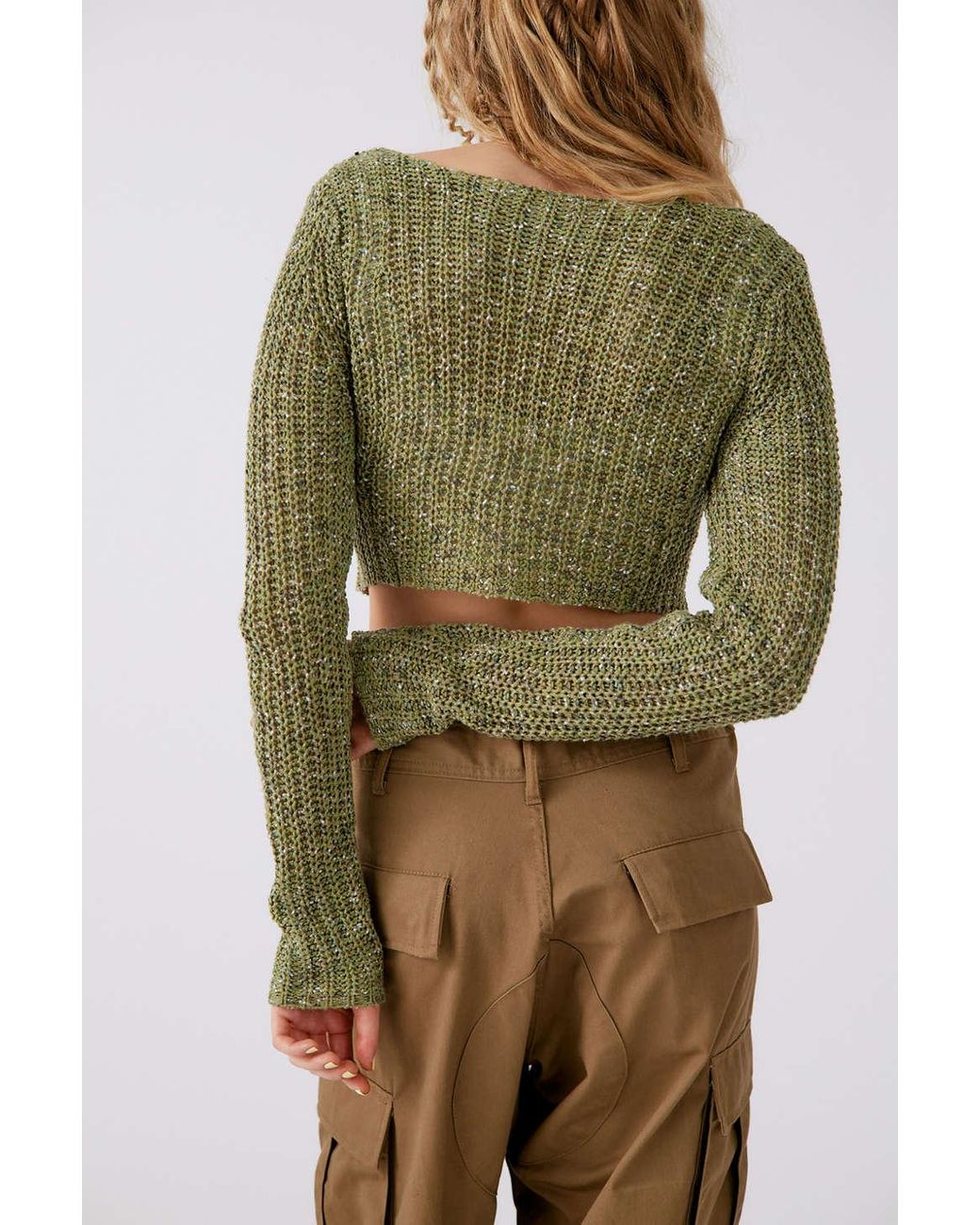 Urban Outfitters Uo Kylie Cardigan in Green Lyst