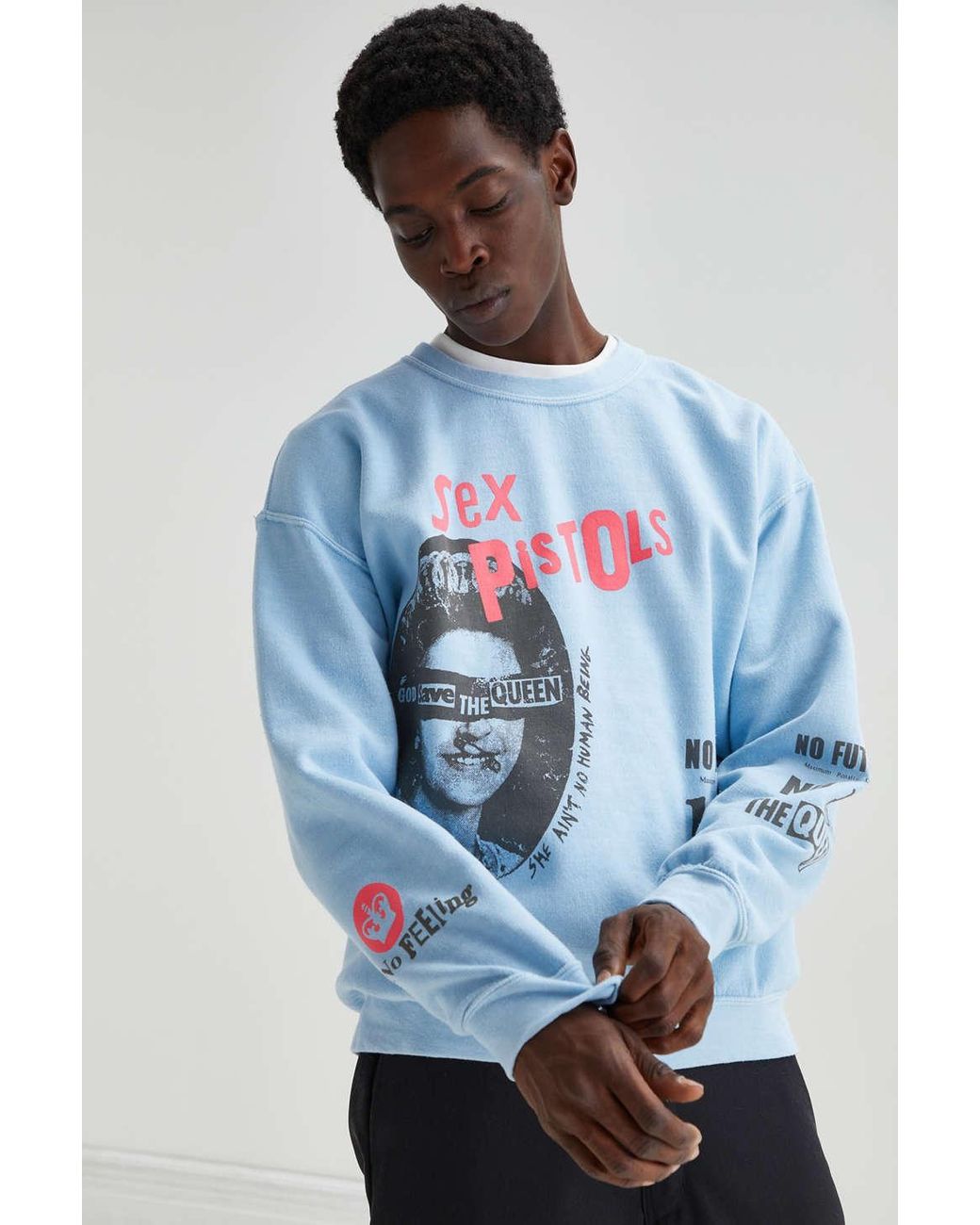 Urban Outfitters Cotton Sex Pistols Save The Queen Crew Neck Sweatshirt 