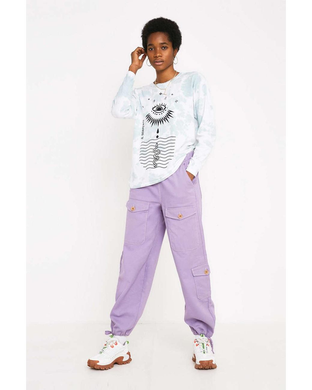 in Purple Utility Trousers Lyst | Lilac BDG Soft