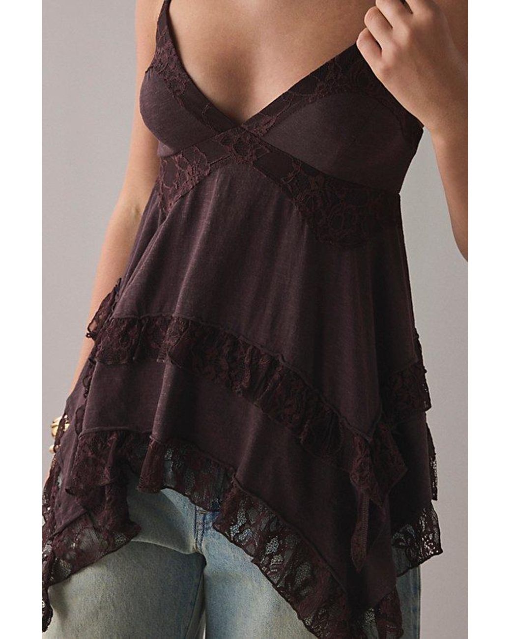 トップス josemoon/ASYMMETRY LACE CAMISOLE josemoon ASYMMETRY LACE CAMISOLE