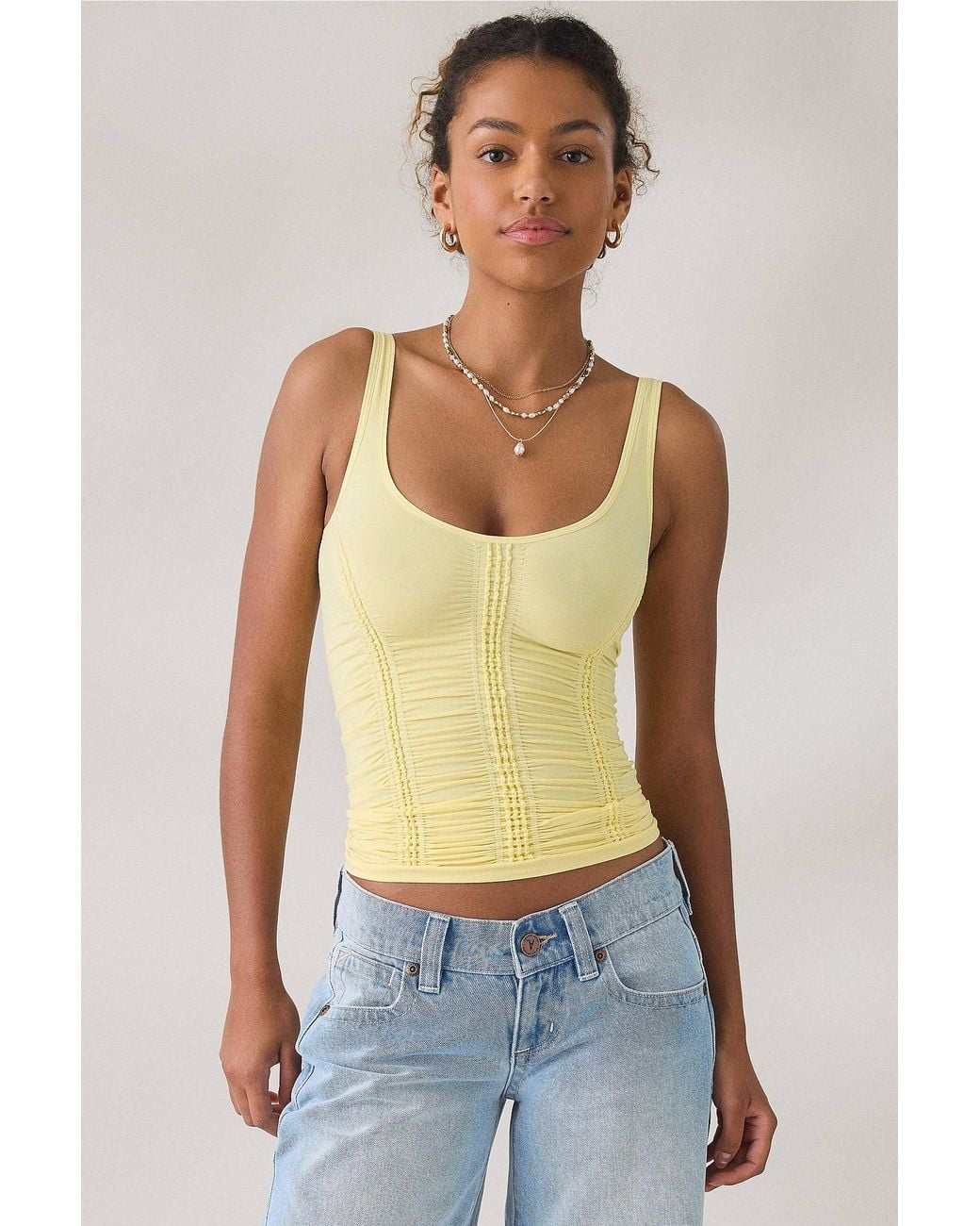 Urban Outfitters Green Uo College Sweetheart Cami