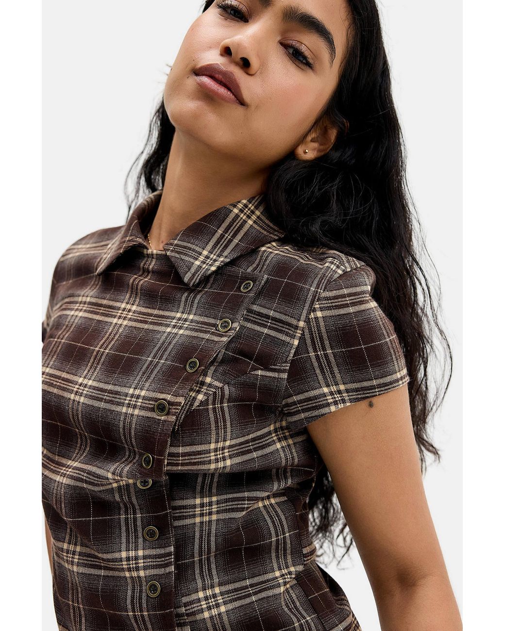 BDG Black Blake Check Utility Shirt