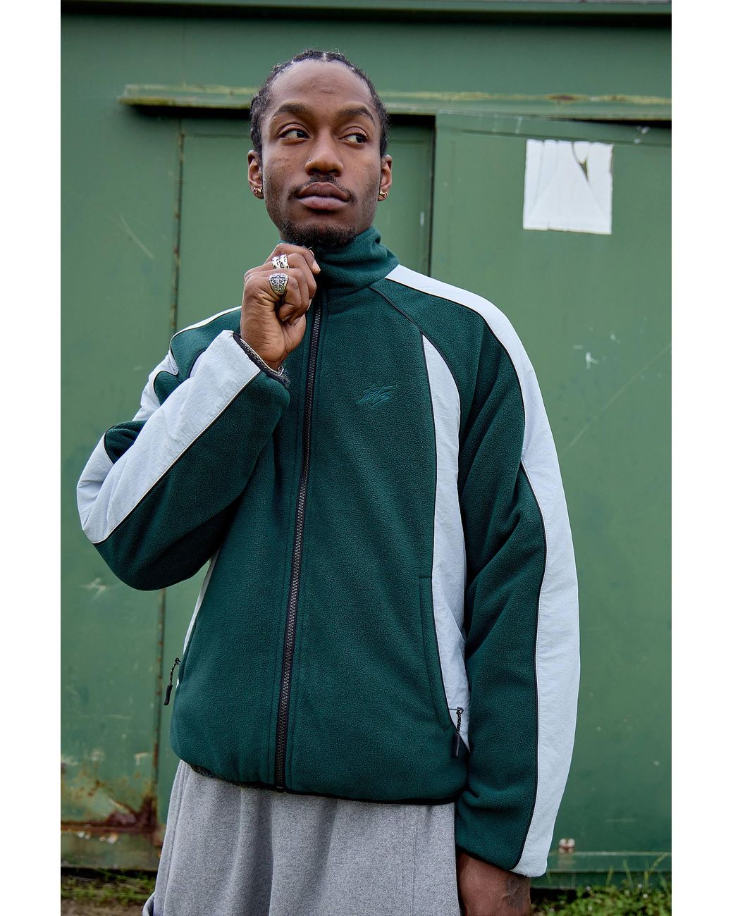 iets frans Green Stellan Reversible Fleece for men