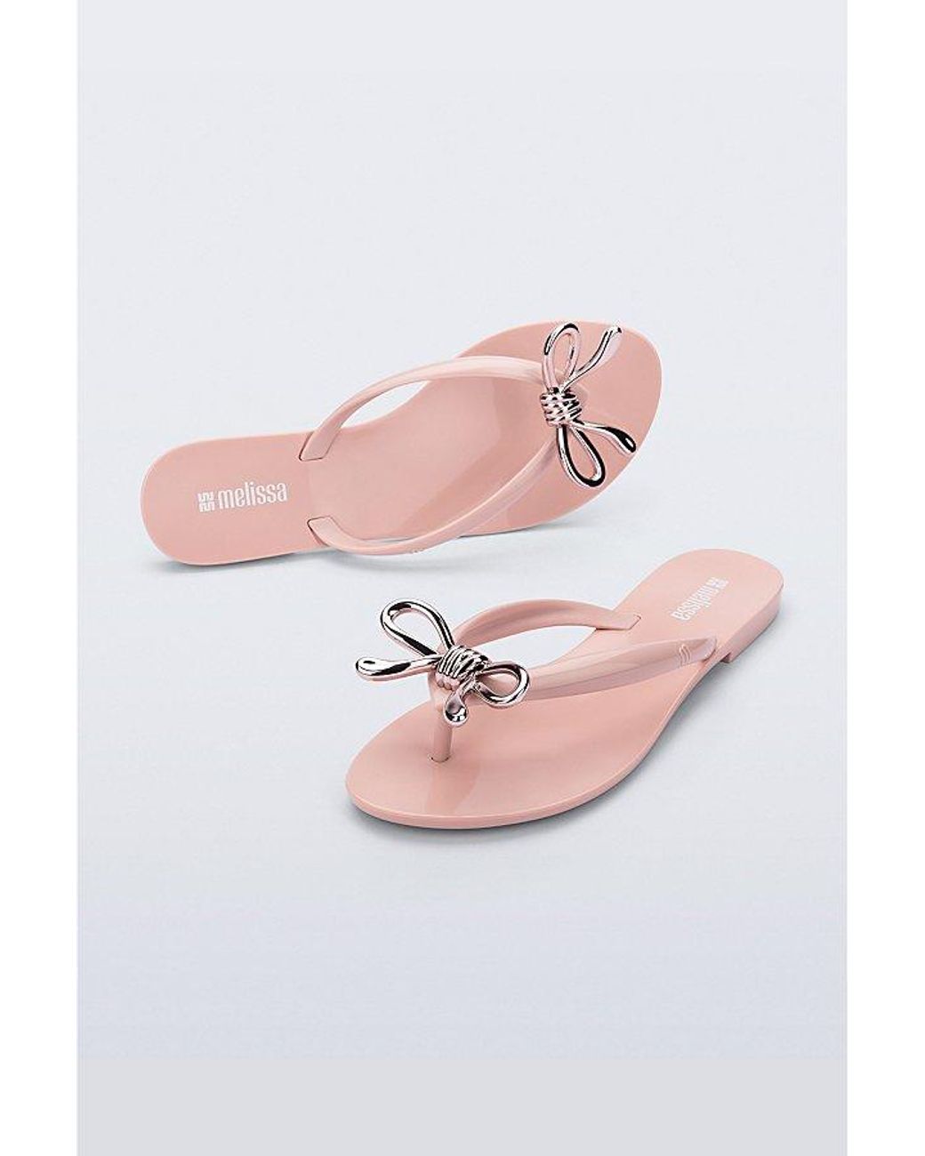 Melissa White Harmonic Iris Bow Jelly Sandals