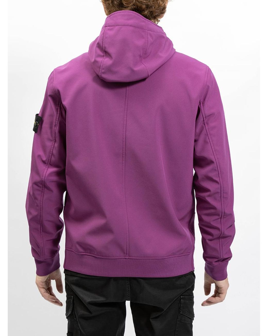 Stone Island Giacca Soft Shell R E Dye In Purple For Men Lyst Uk