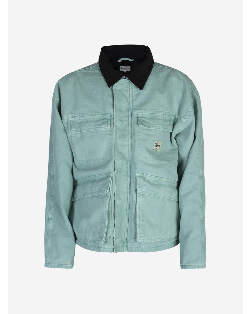 Stussy Washed Canvas Jacket in Green | Lyst UK