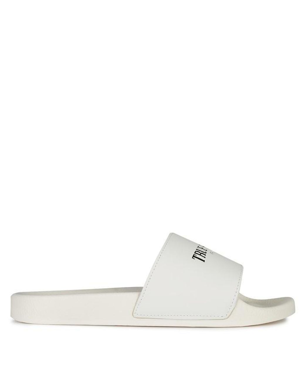 True Religion Logo Sliders in White for Men Lyst UK