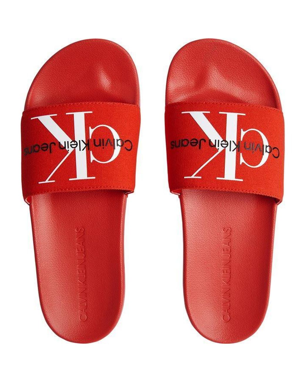 Calvin klein cheap red slides