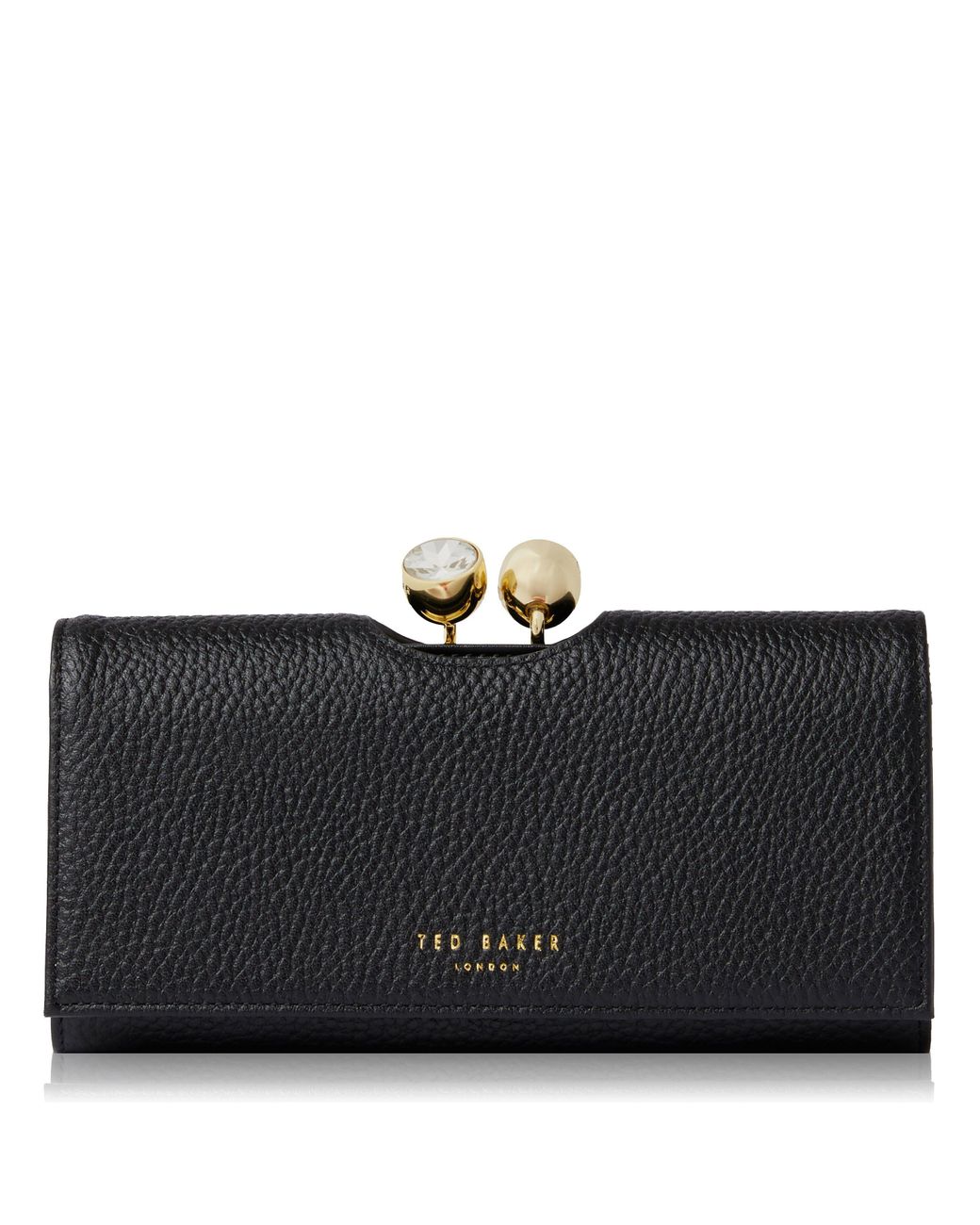 Ted Baker Leather Josiey Crystal Top Purse in Black Lyst UK