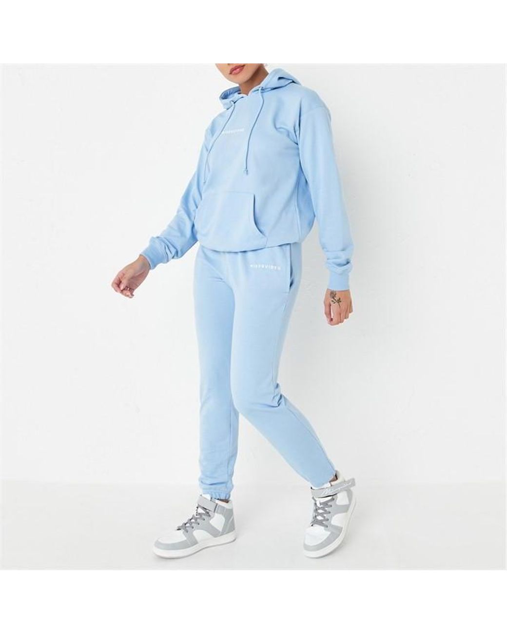 Missguided Petite Hoodie And joggers Co Ord Set in Blue Lyst UK