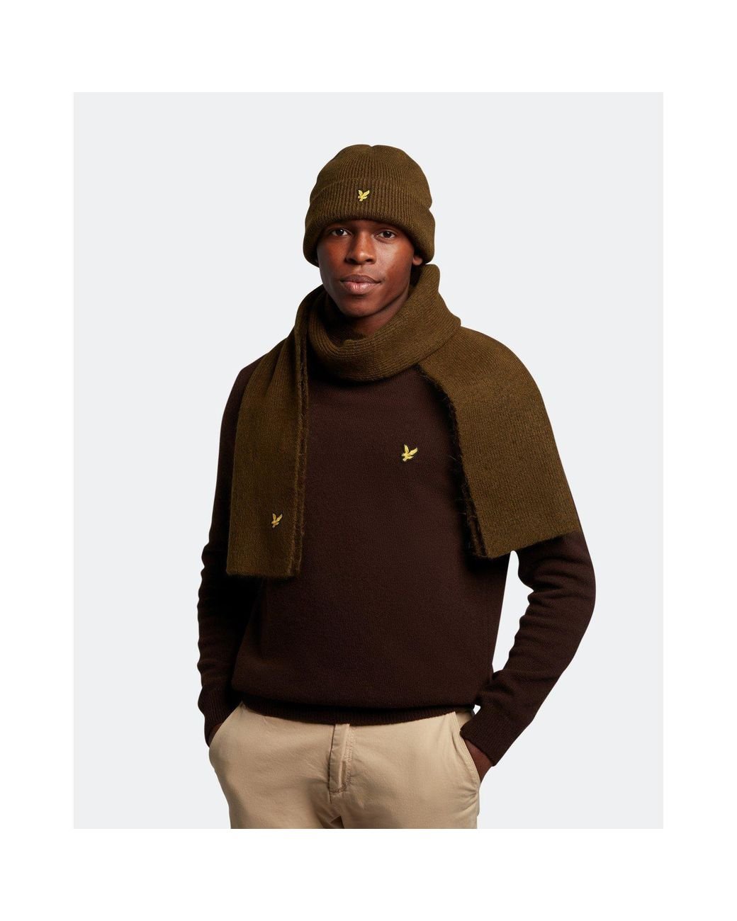 Lyle Scott Lyle Chunky Scarf Sn99 in Brown for Men Lyst UK