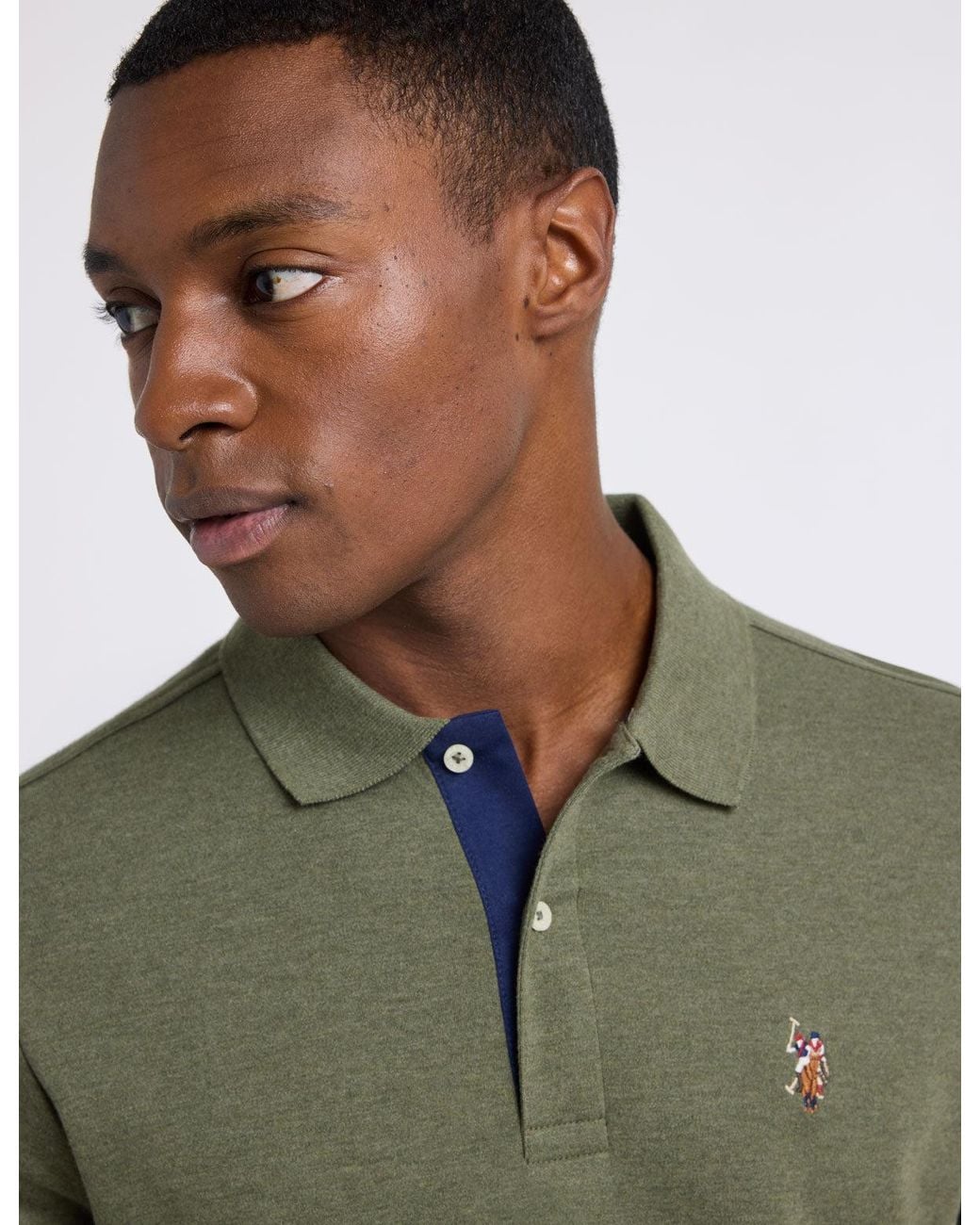 Multi Color Shirt U.S. POLO ASSN. Multi Color Logo Interlock Polo Shirt in Green for Men ...