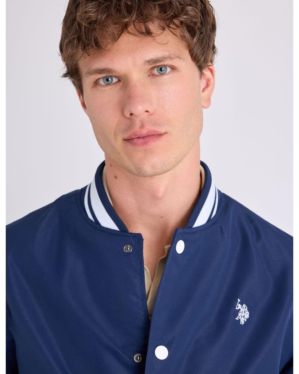 U.S. POLO ASSN. Blue Baseball Jacket for men