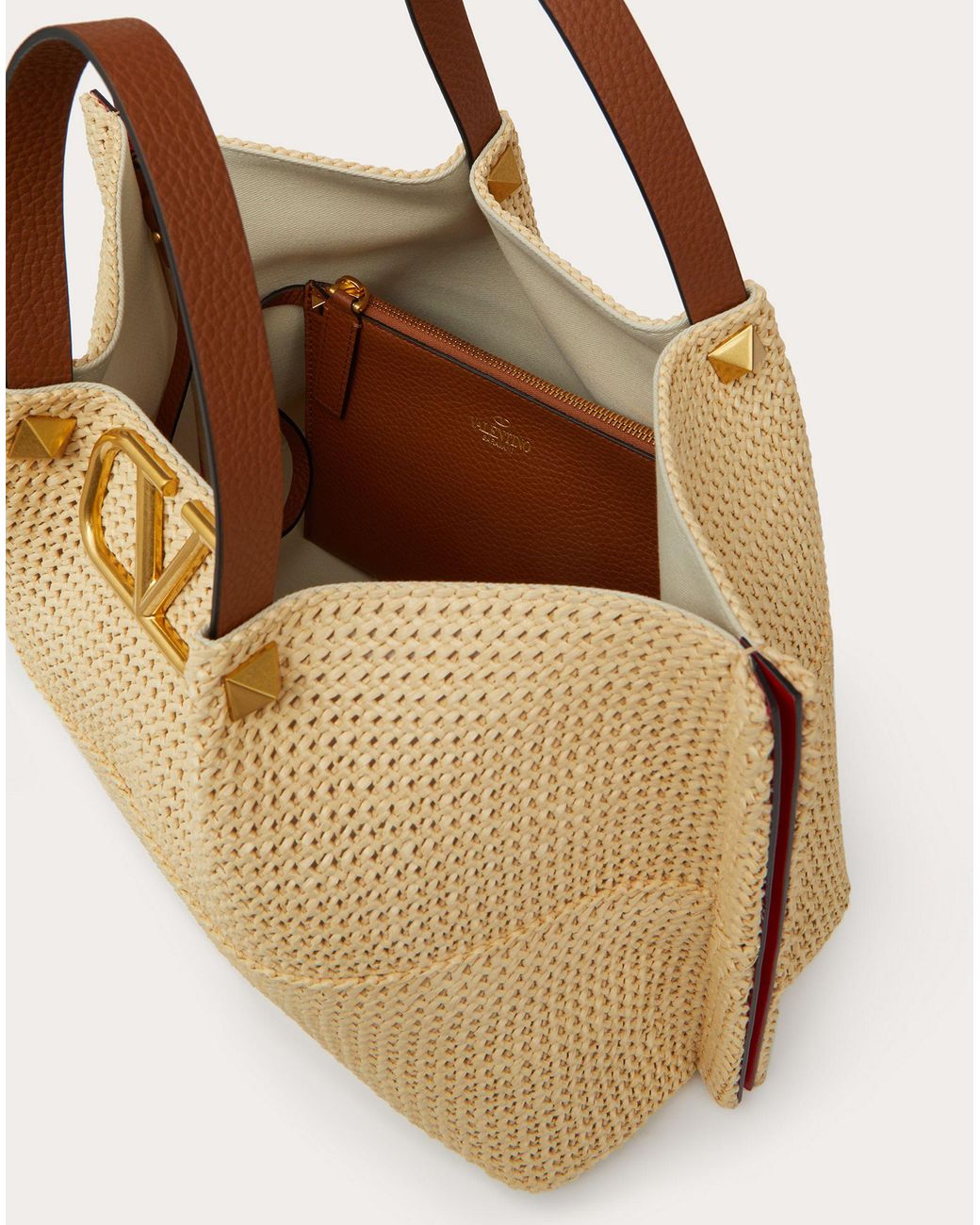 Valentino straw tote sale