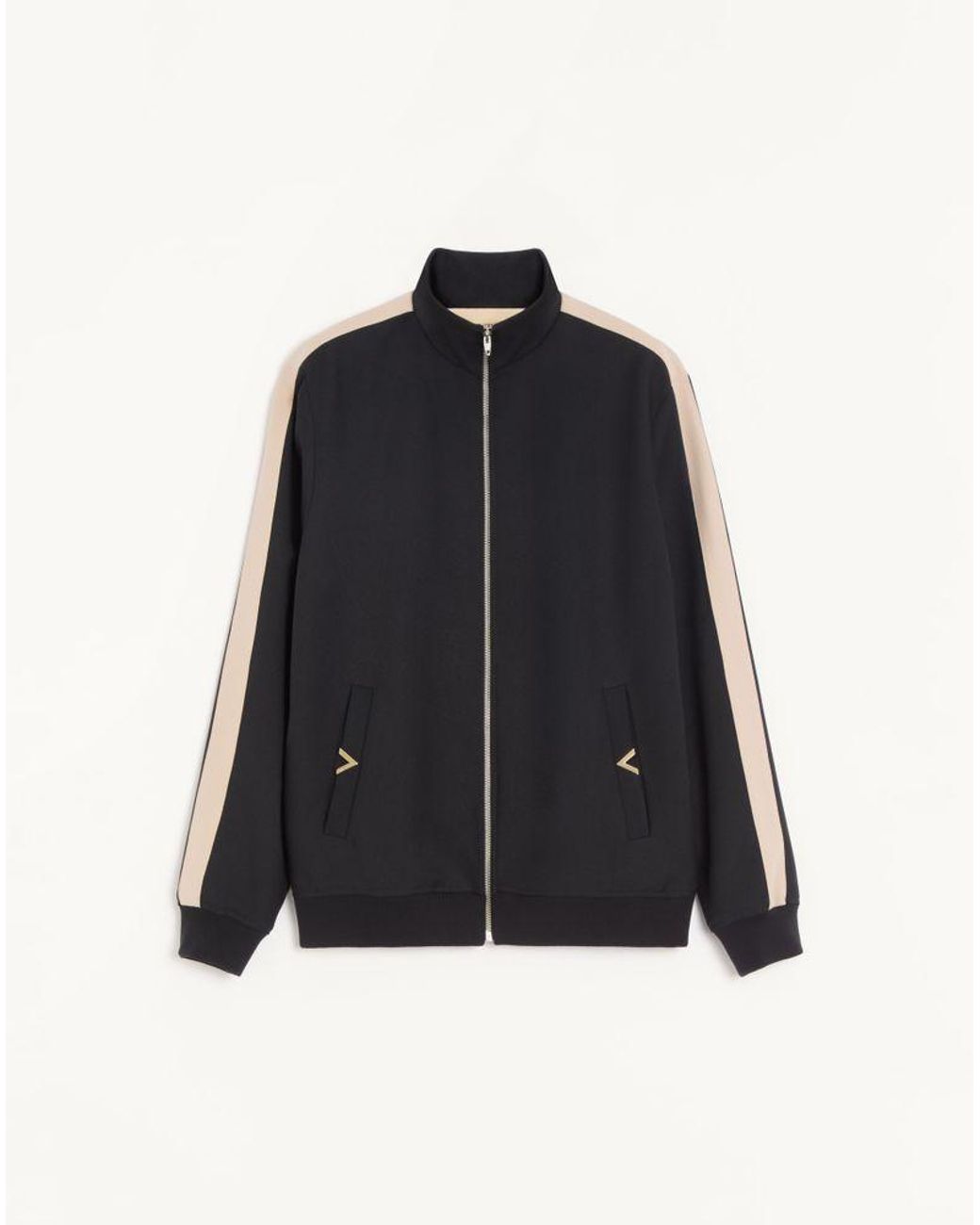Valentino Blue Nylon Sweatshirt With Vgold for men