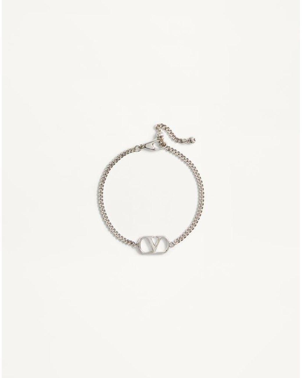 Valentino Garavani Natural Vlogo Signature Metal Bracelet for men