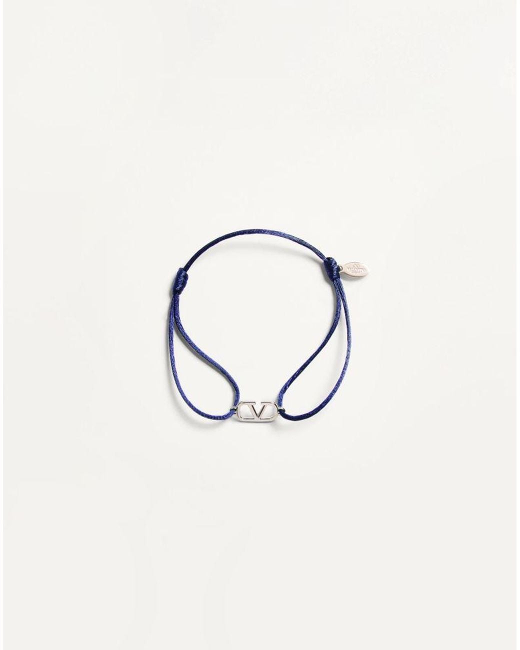 Valentino Garavani Armband Vlogo Signature Aus Baumwolle Mann in Blue für Herren