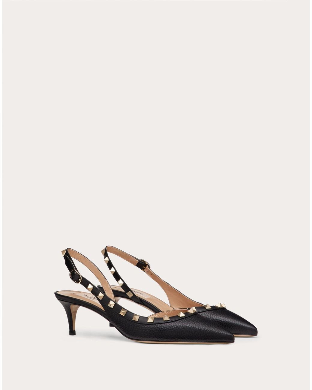 valentino rockstud 50 leather slingback pump