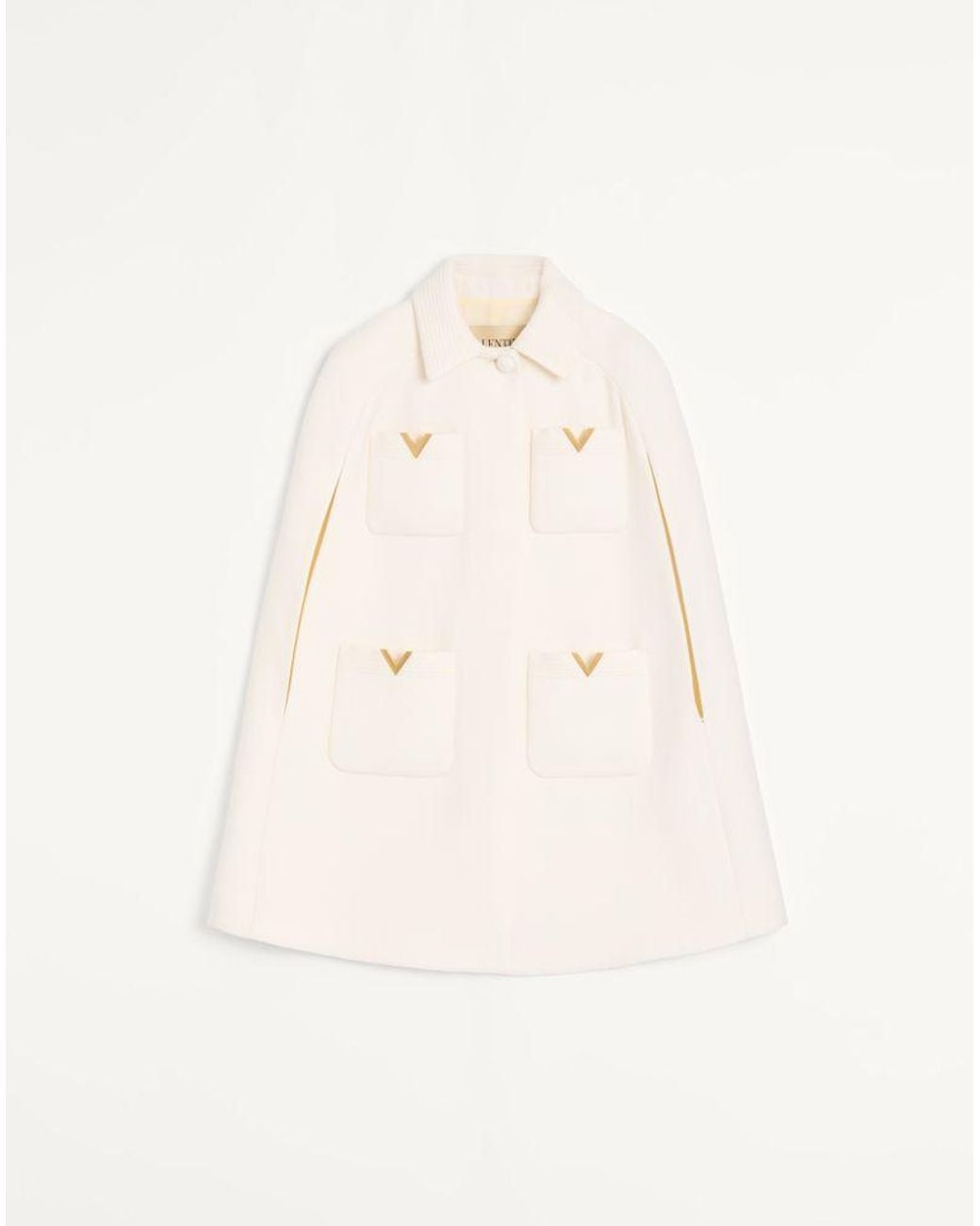 Valentino Natural Drill Double Cape 36