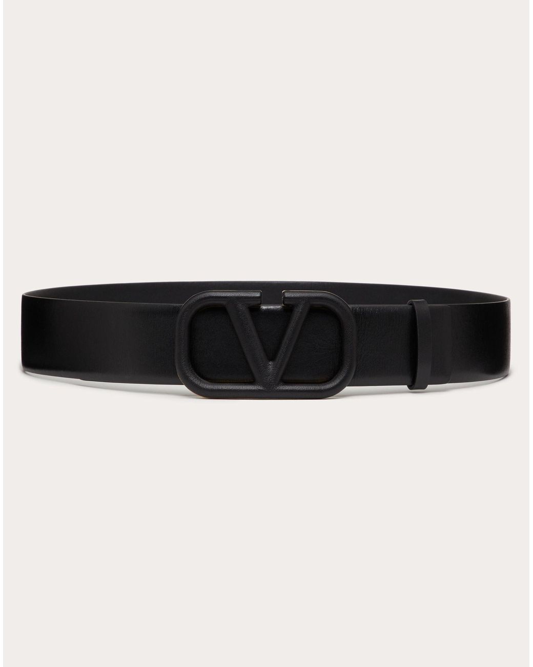 Shop Valentino Garavani Reversible Vlogo Signature Belt In Glossy Calfskin  40 Mm