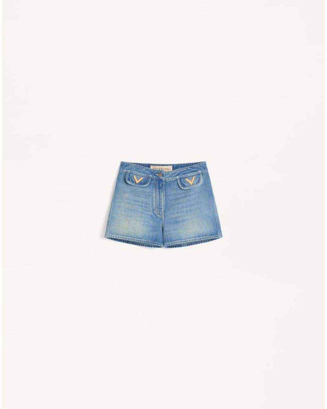 Valentino Blue Denim Shorts 36