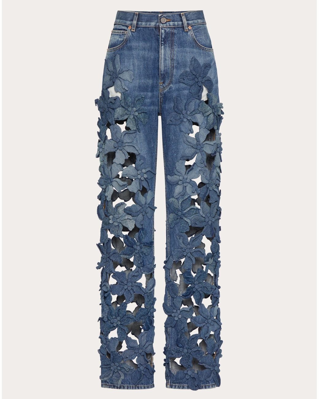 デニム・ジーパン VALENTINO Floral print jeans Valentino Garavani Floral Print Jeans – Ellie Belle