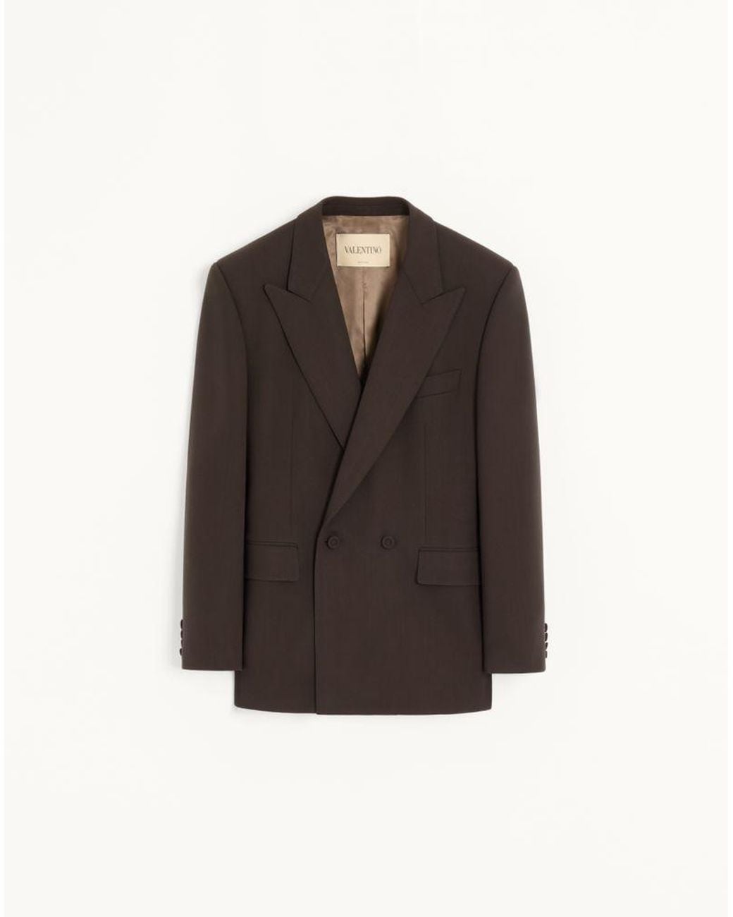 Valentino Brown Double-Breasted Jacket for men
