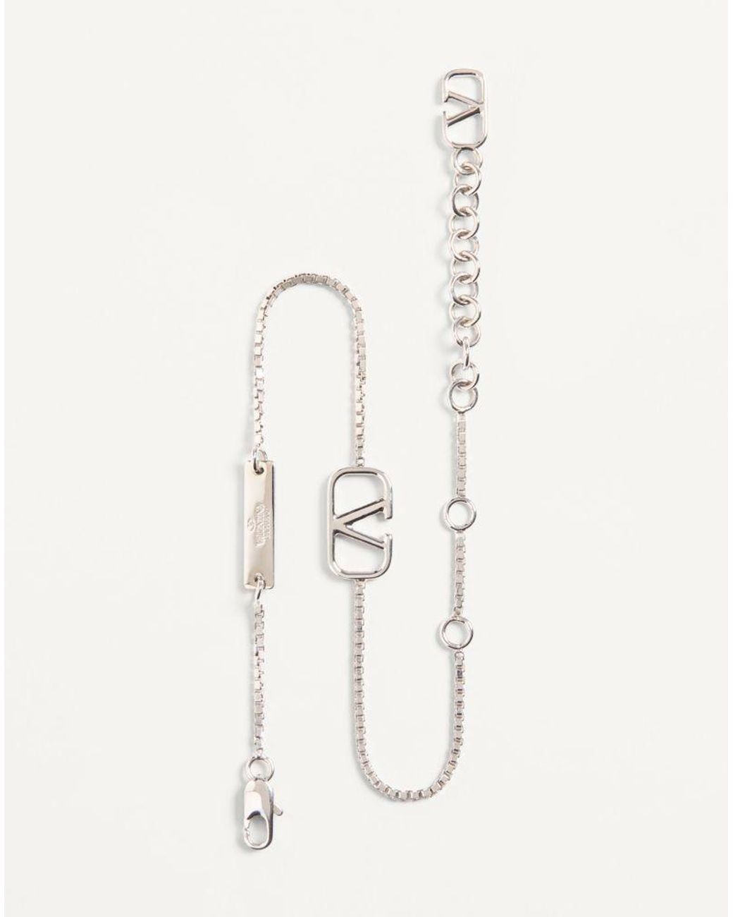 Valentino Garavani Armband Vlogo Signature Aus Metall Mann in Natural für Herren