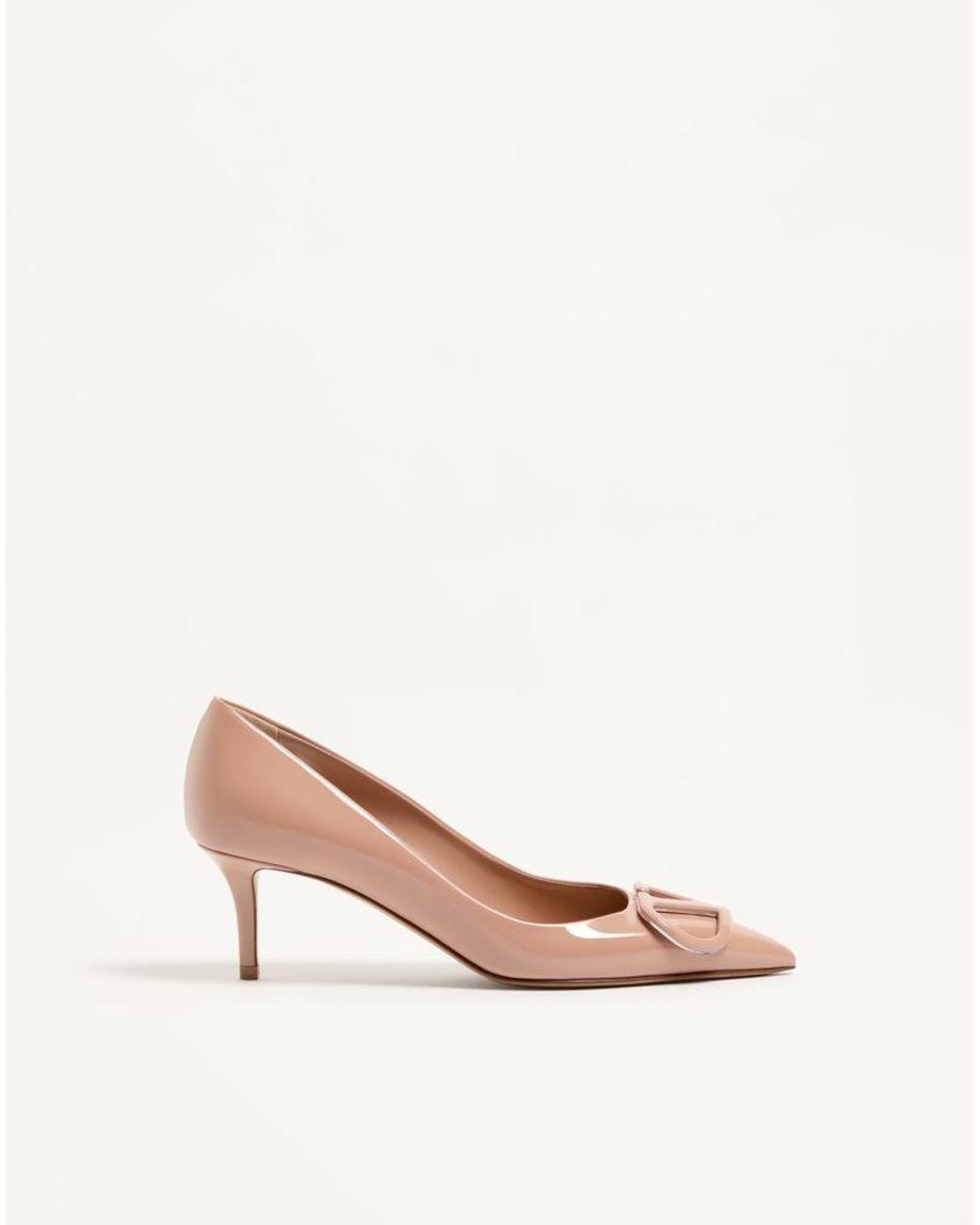 Valentino Garavani Pink Vlogo Signature Patent Leather Pumps 60Mm 35.5