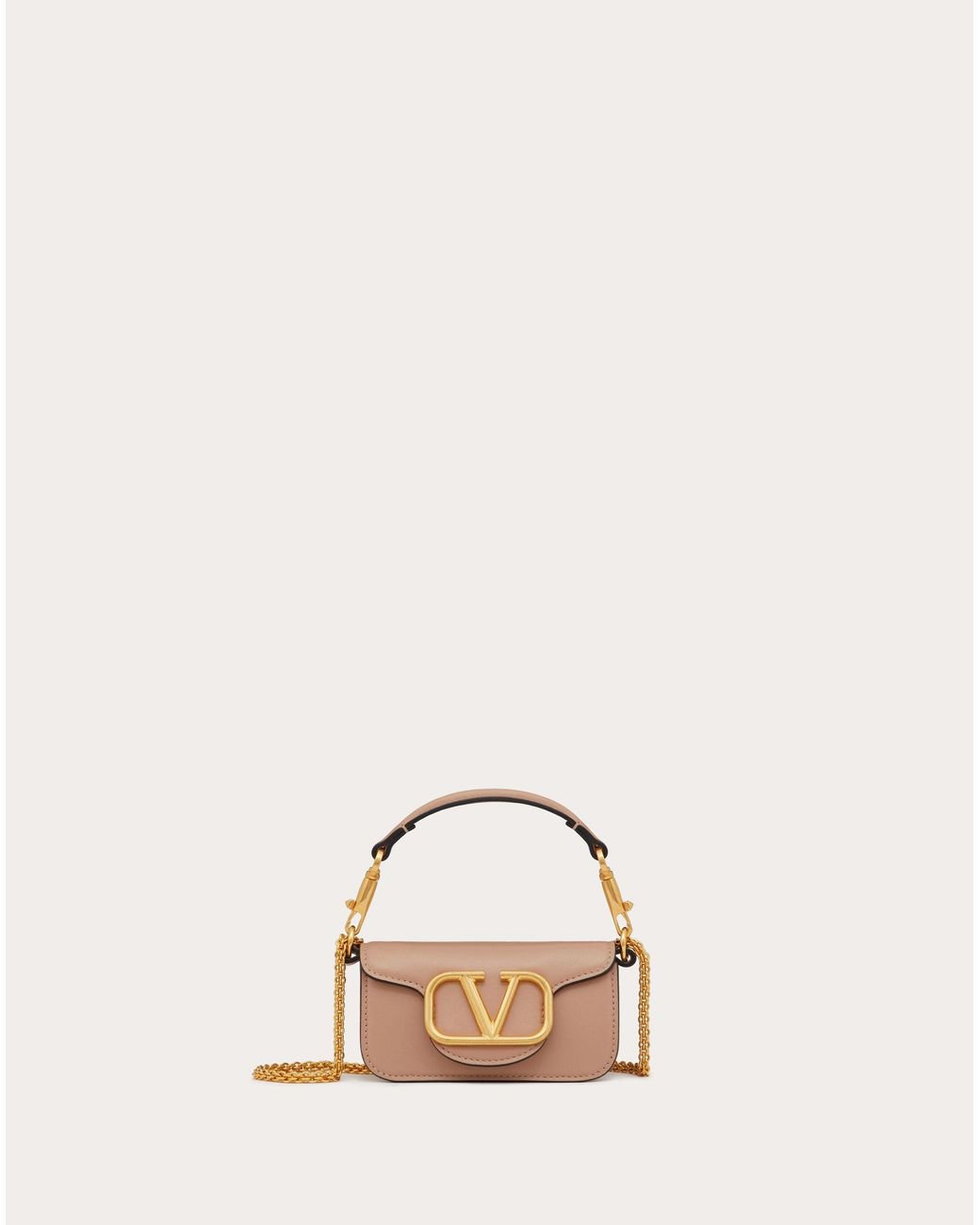 Valentino Loco Micro Calfskin Shoulder Bag With Chain (Shoulder bags,Chain  Strap)