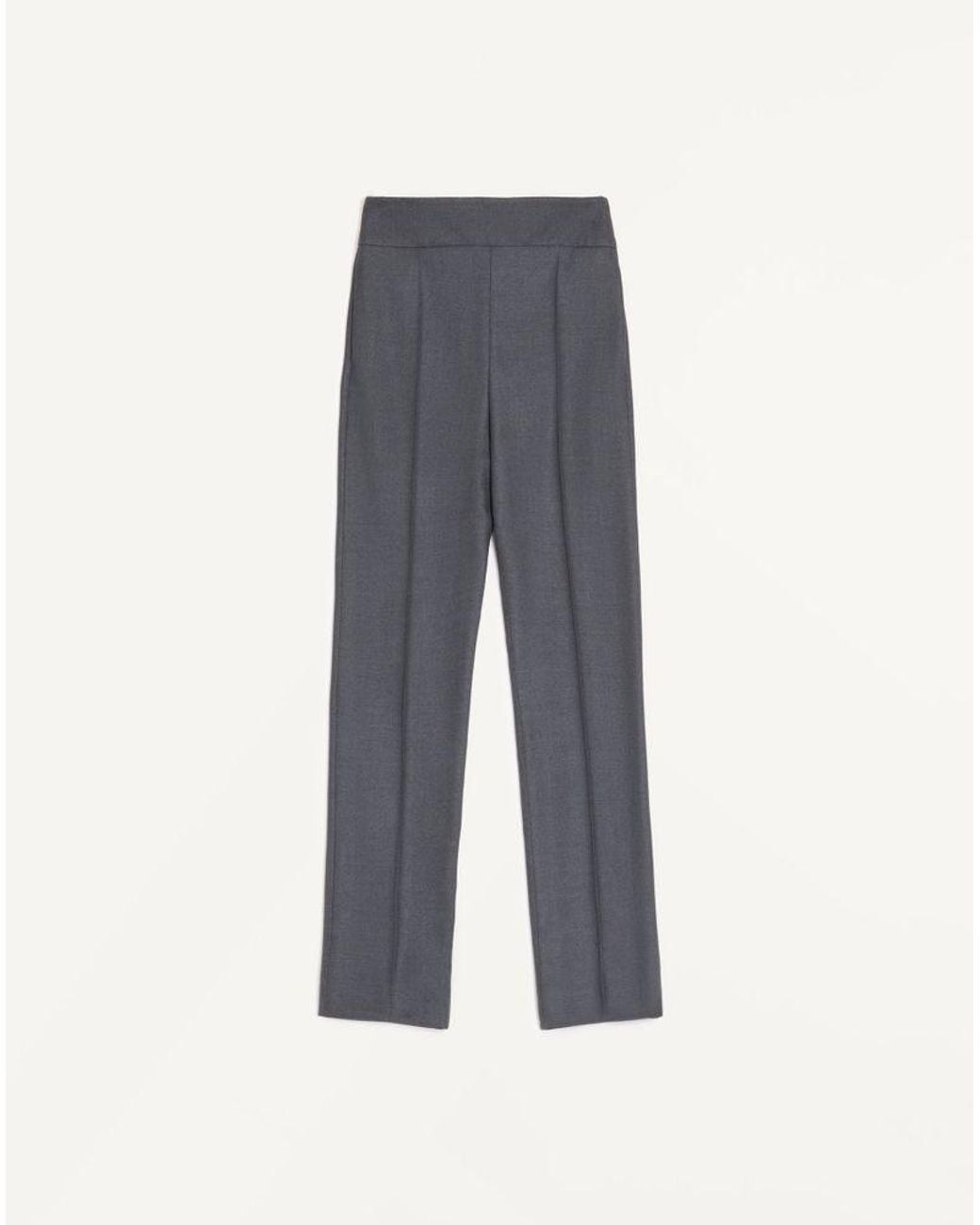 Valentino Blue Textured Silk Wool Trousers 38