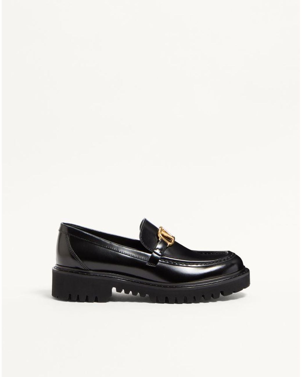 Valentino Garavani White Vlogo Signature Calfskin Loafer 34