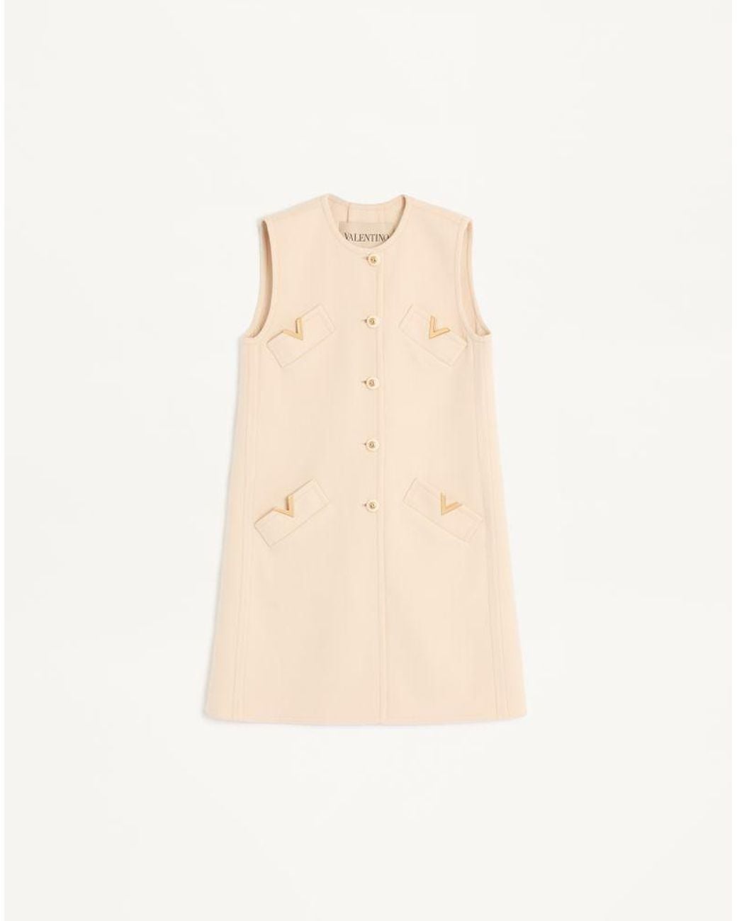 Valentino Natural Compact Drap Gilet 38