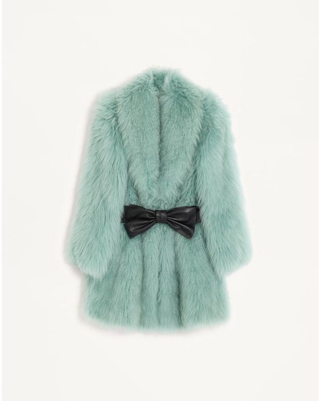 Valentino Green Goat Cashmere Coat