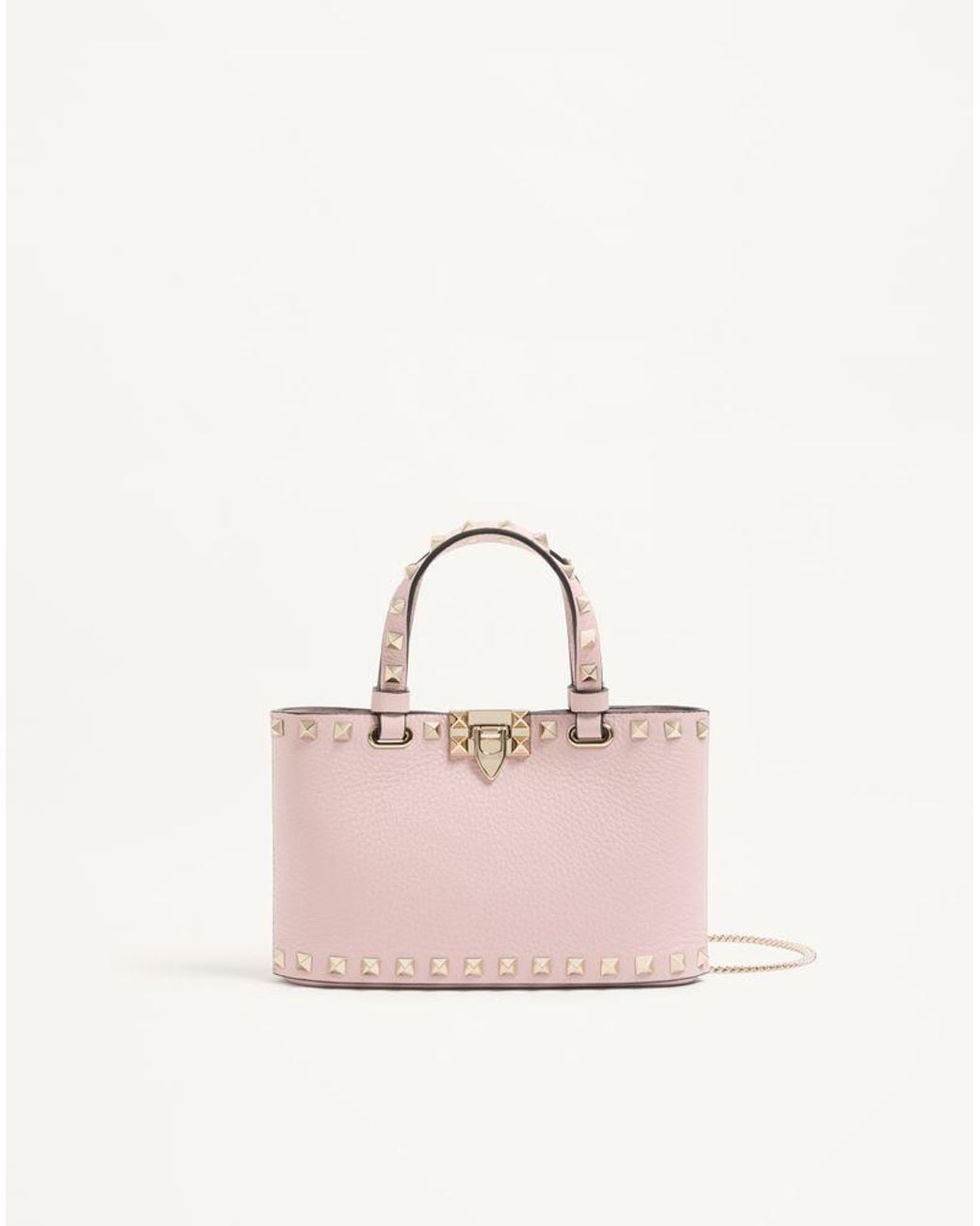 Valentino Garavani Pink Rockstud Mini Shopping Bag