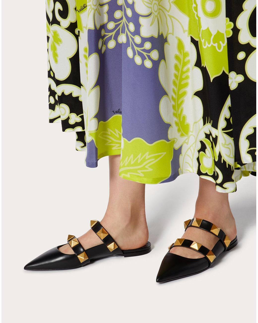 valentino flat mules