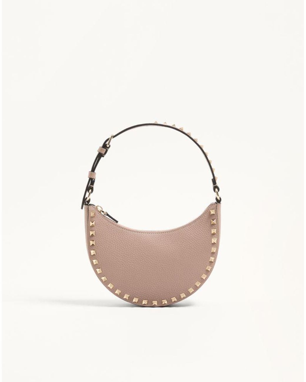 Valentino Garavani Pink Mini Rockstud Hobo Bag