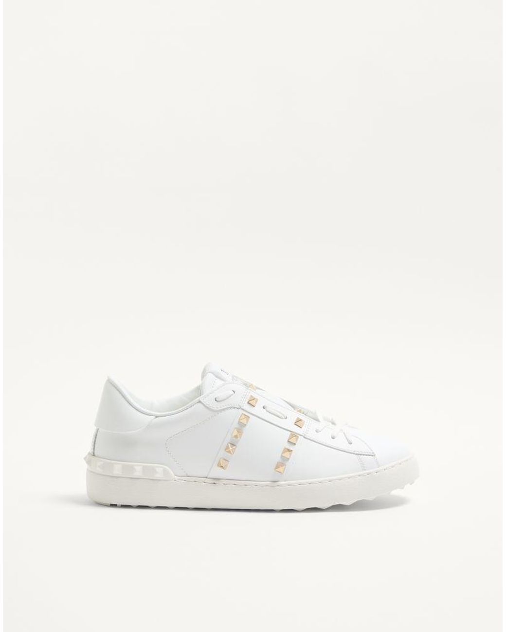 Valentino Garavani Natural Calfskin Rockstud Untitled Sneaker for men