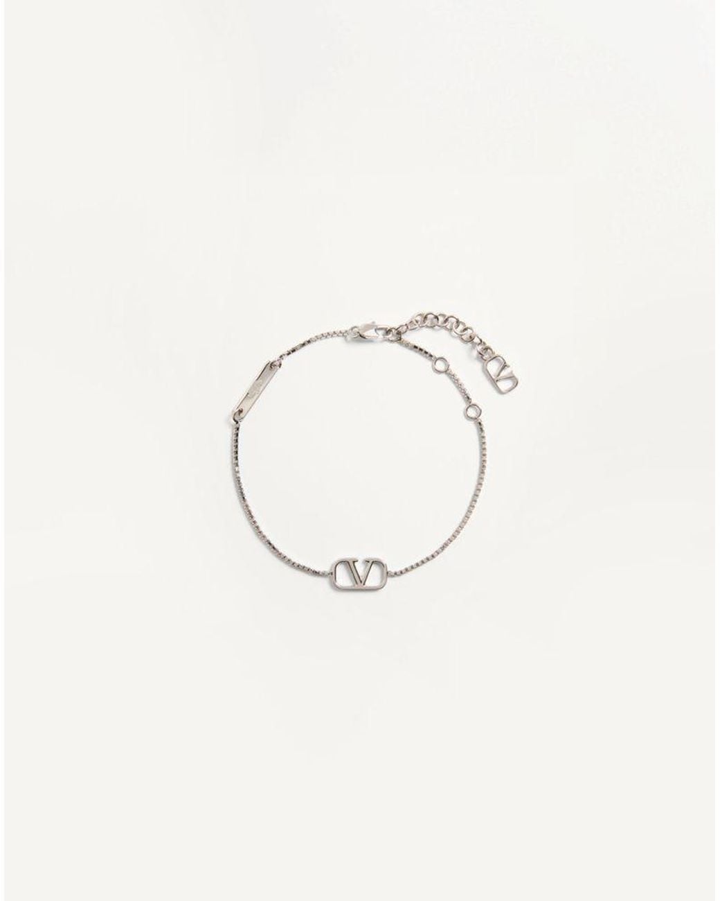 Valentino Garavani Armband Vlogo Signature Aus Metall Mann in Natural für Herren