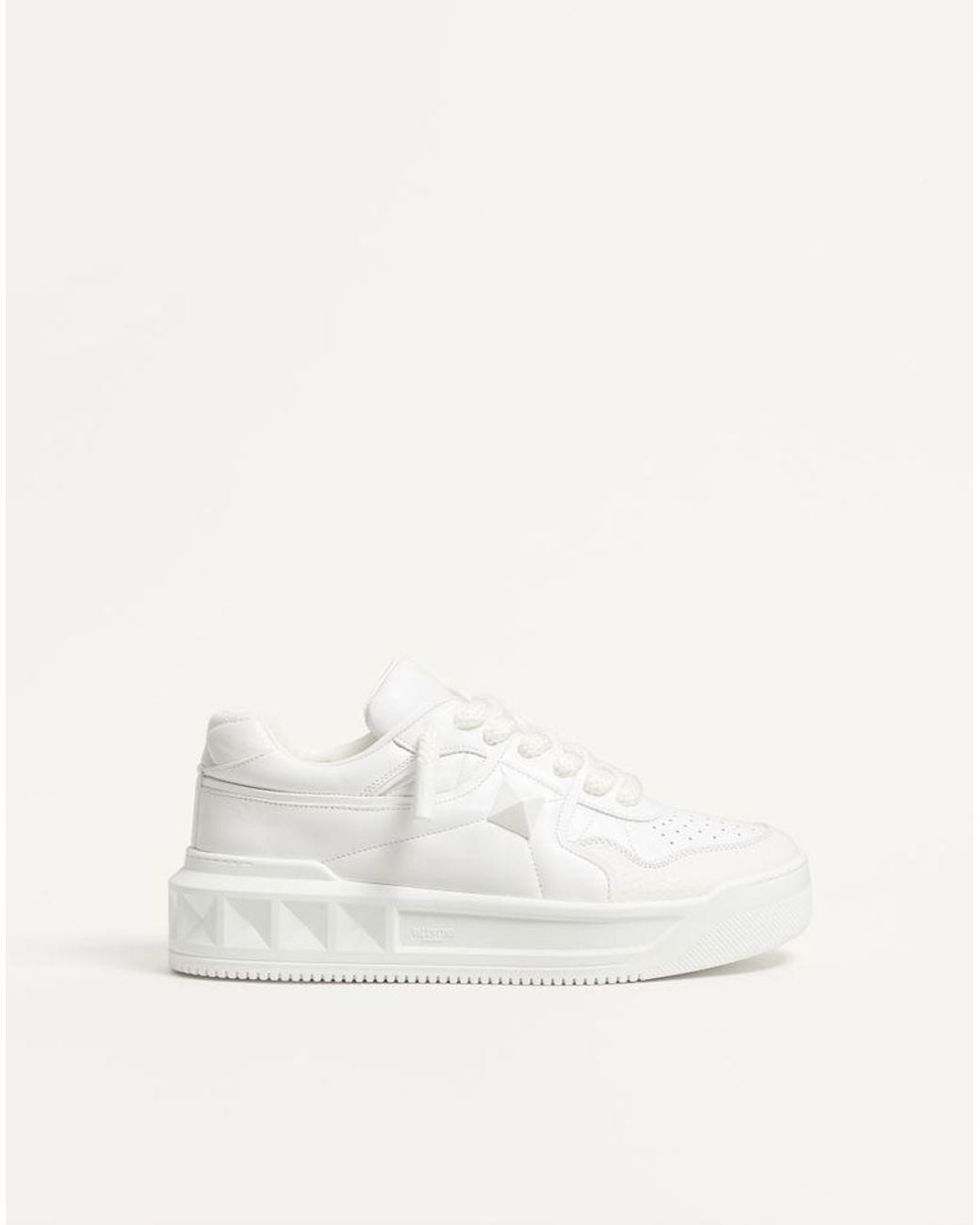 Valentino Garavani Natural One Stud Xl Nappa Leather Low-top Sneaker for men