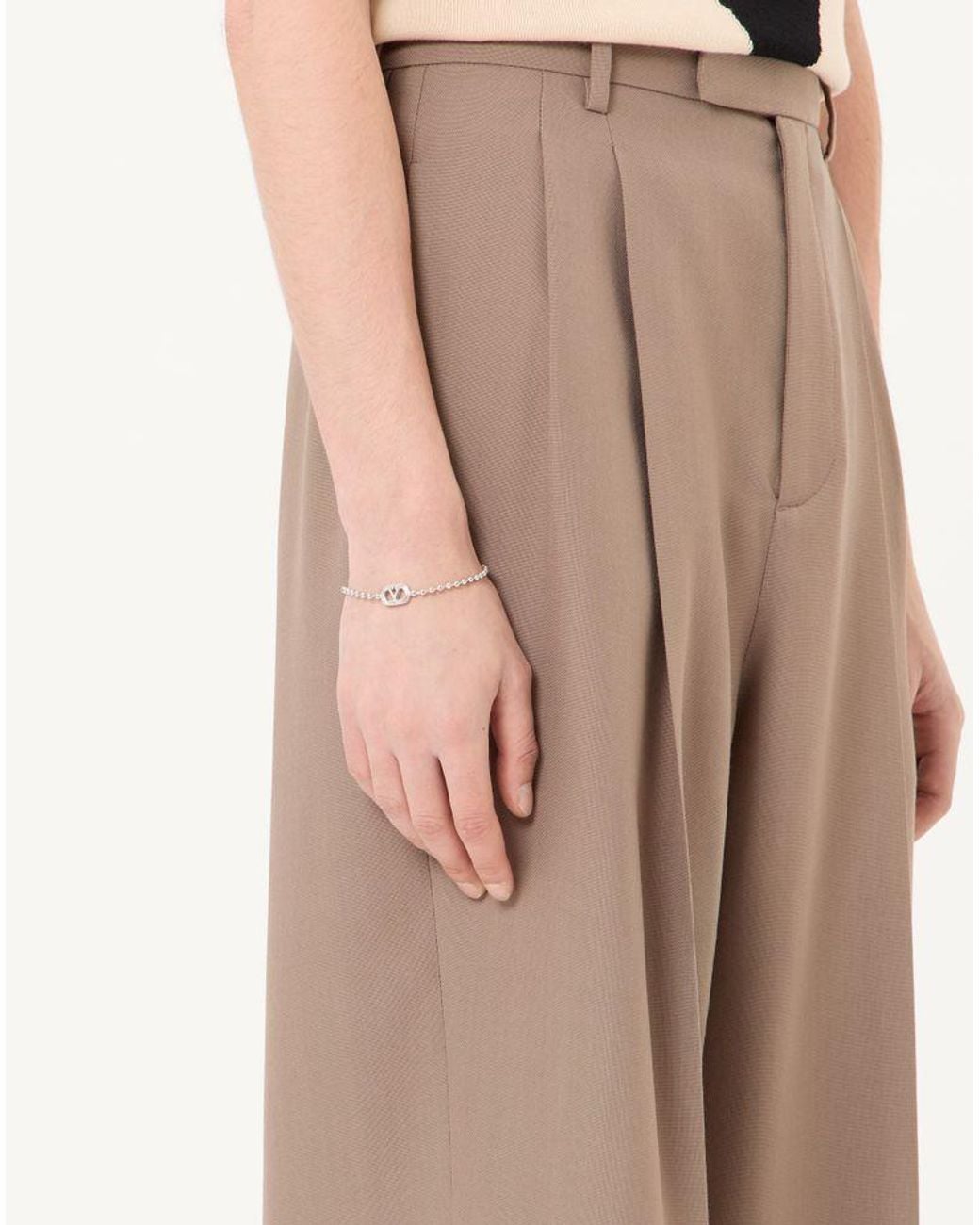 Valentino Garavani Ovalette Armband Aus Metall Mann in Natural für Herren