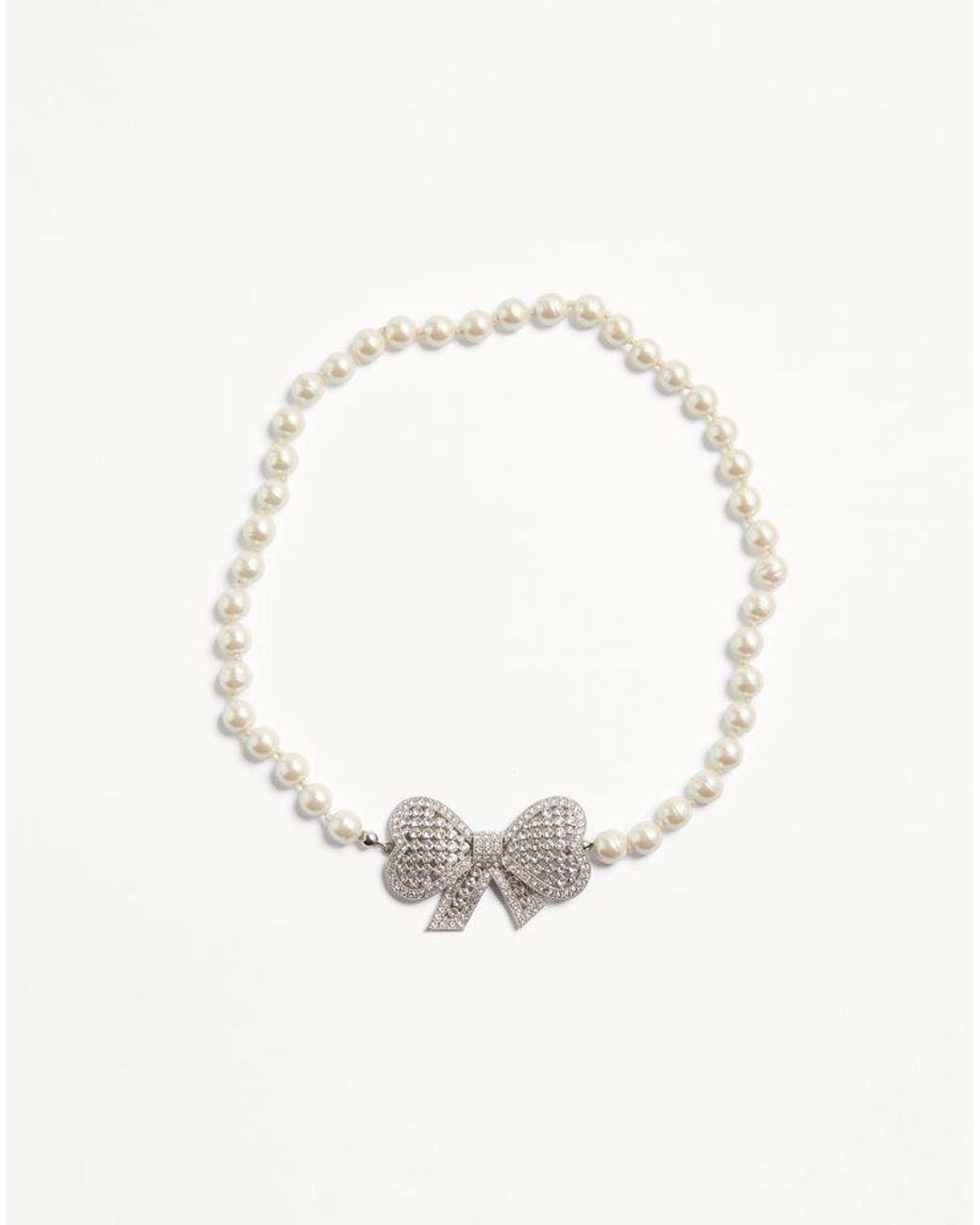 Valentino Garavani White Trop Chou Necklace