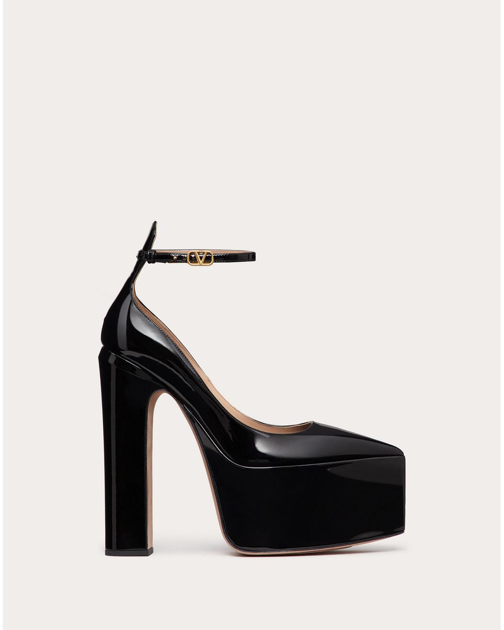 Valentino Garavani Tan go Platform Pump In Patent Leather 165mm in Black Lyst Canada