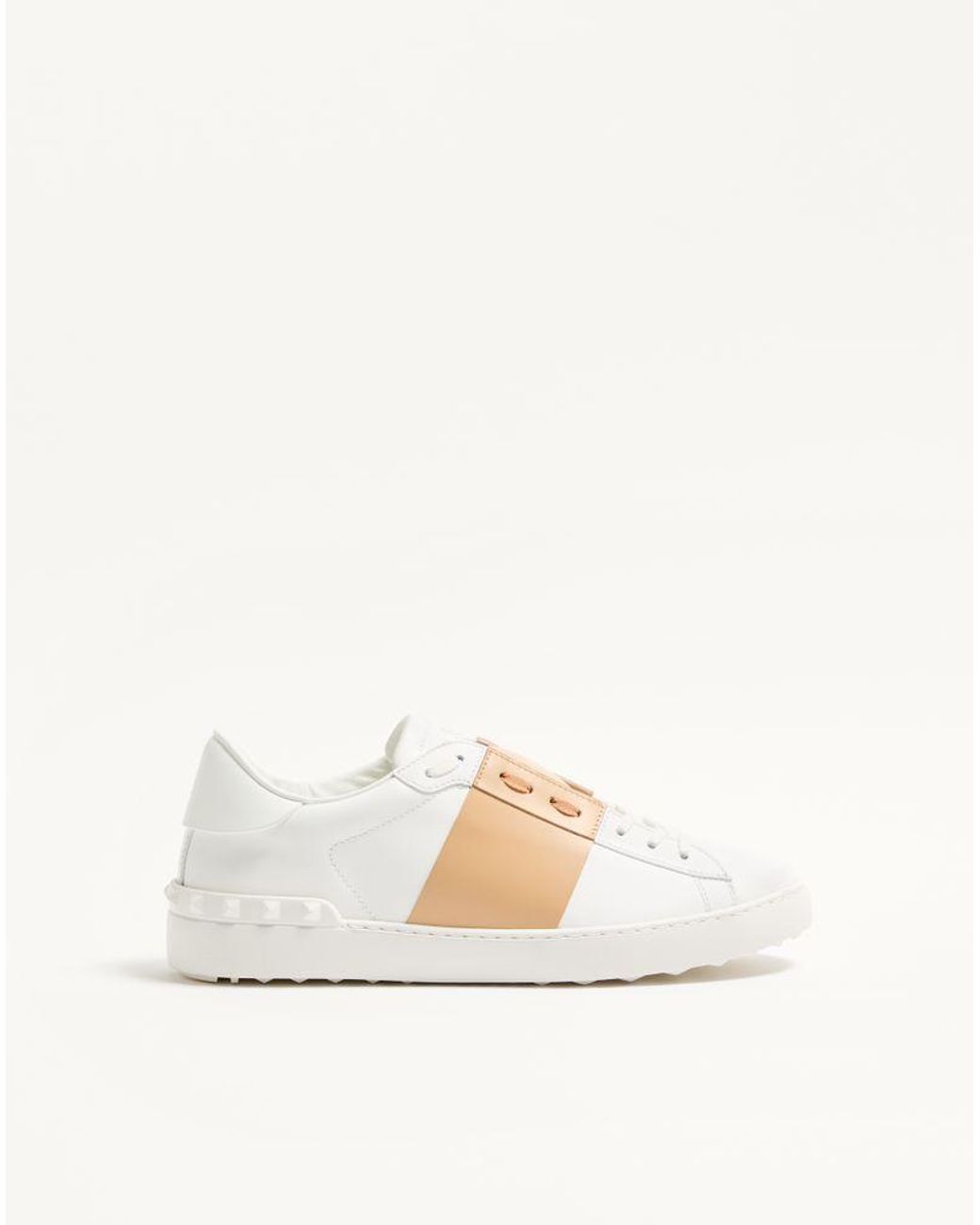 Valentino Garavani White Calfskin Open Sneaker 40.5 for men