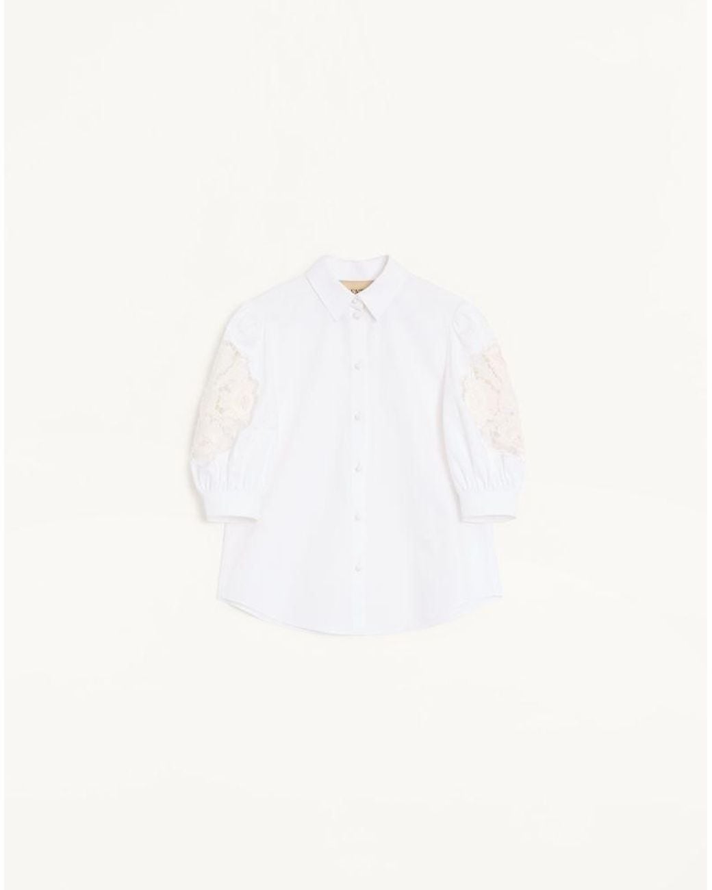 Valentino Natural Cotton Popeline Shirt 36