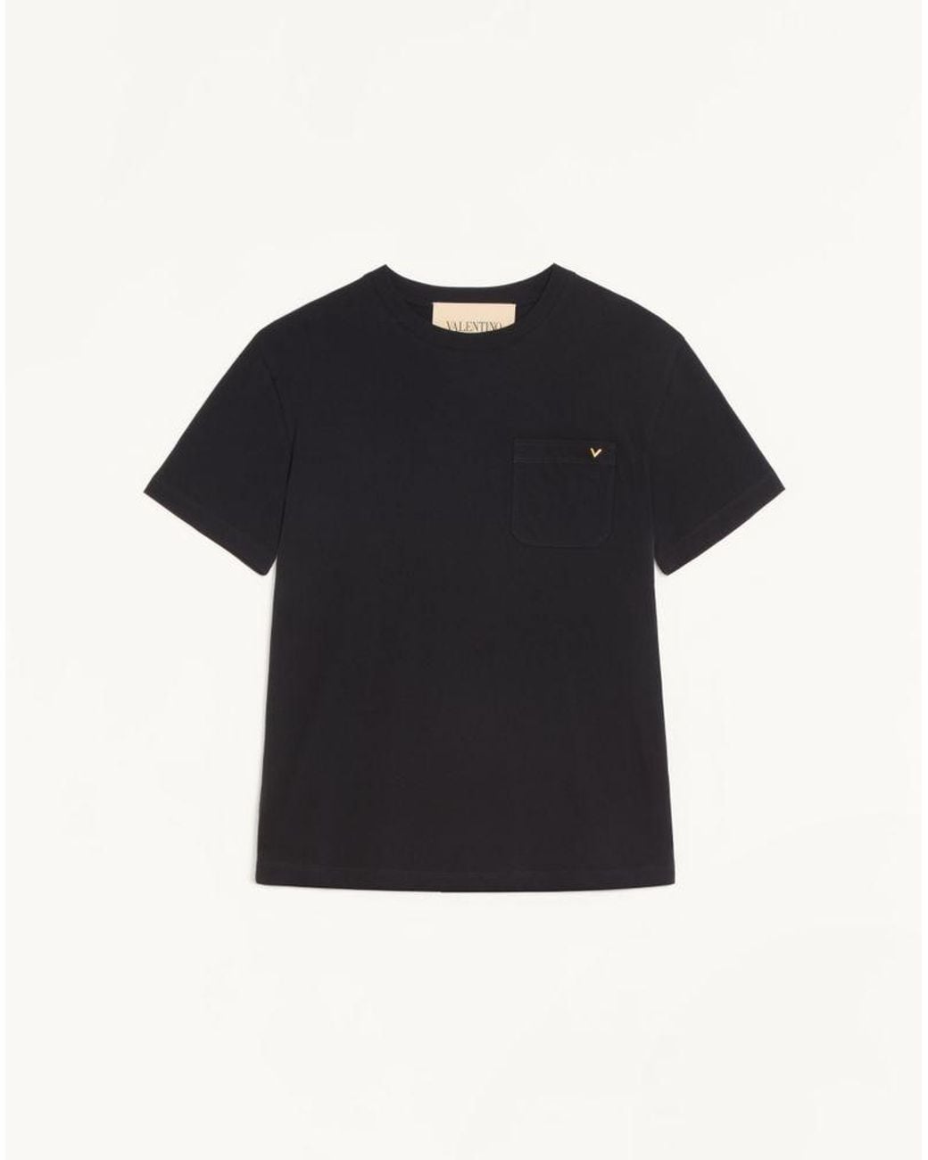 Valentino Blue Cotton T-Shirt With Vgold for men