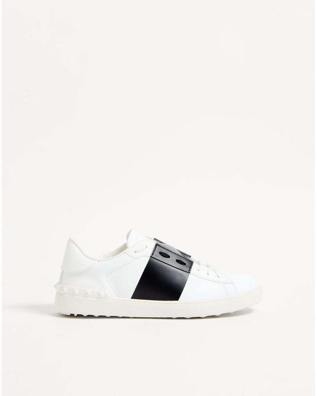 Valentino Garavani White Calfskin Open Sneaker 39 for men